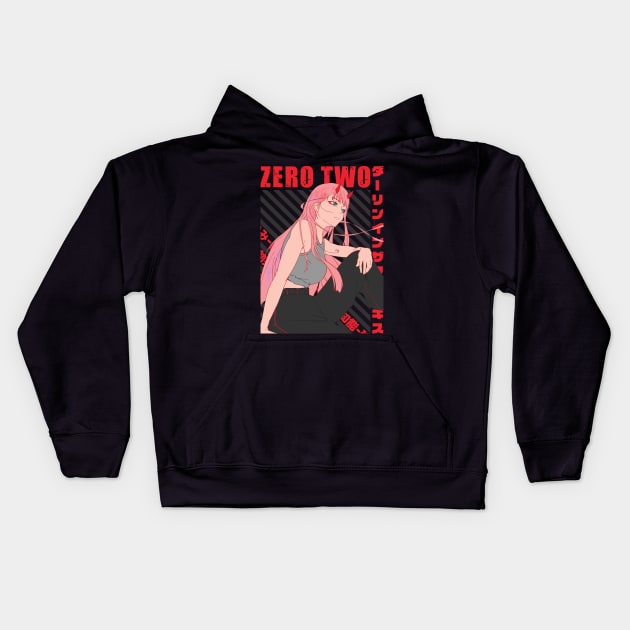 Darling in the franxx - Zero Two #01 Kids Hoodie by Recup-Tout